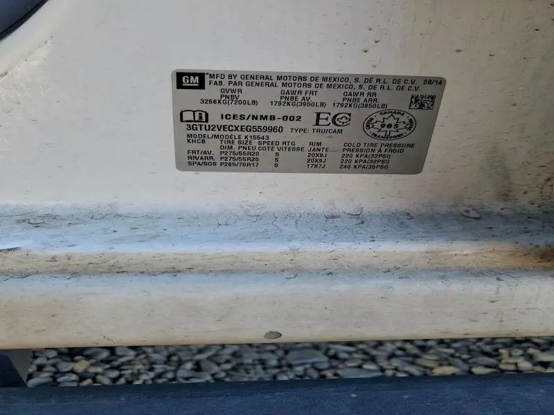 2014 GMC SIERRA K1500 SLT  