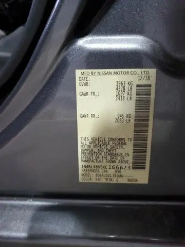 2019 NISSAN ALTIMA S  