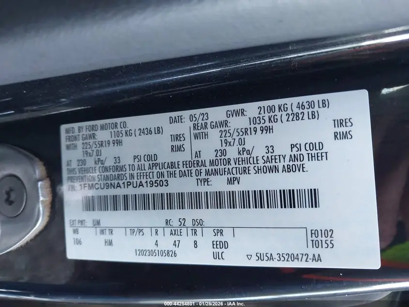 2023 FORD ESCAPE ST-LINE SELECT