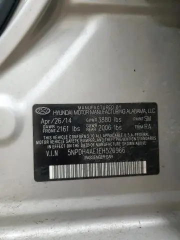 2014 HYUNDAI ELANTRA SE