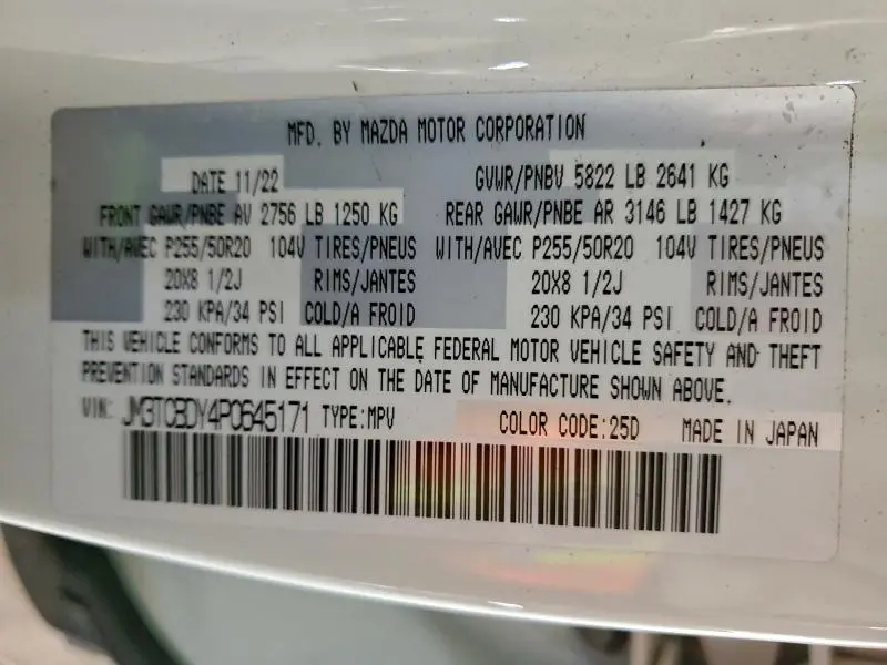 2023 MAZDA CX-9 GRAND TOURING  