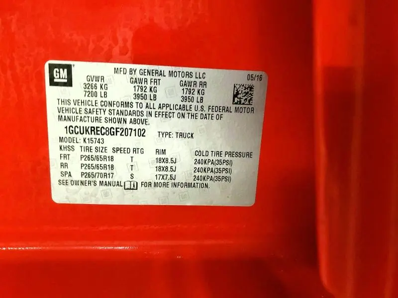 2016 CHEVROLET SILVERADO K1500 LT  