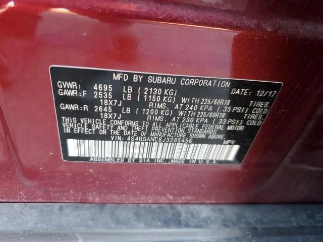 2018 SUBARU OUTBACK 2.5I LIMITED  