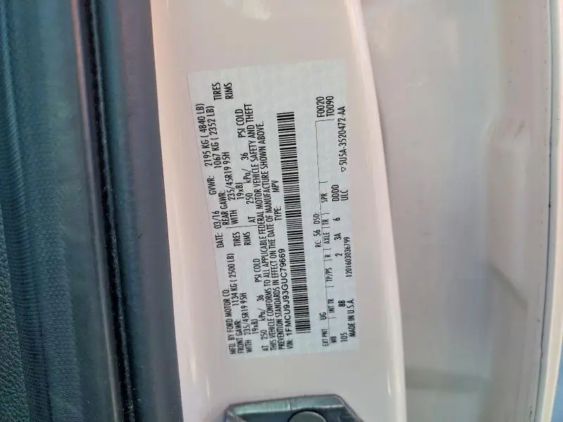 2016 FORD ESCAPE TITANIUM  