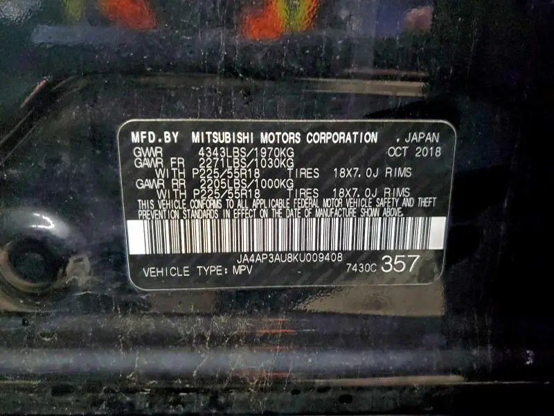 2019 MITSUBISHI OUTLANDER SPORT ES  