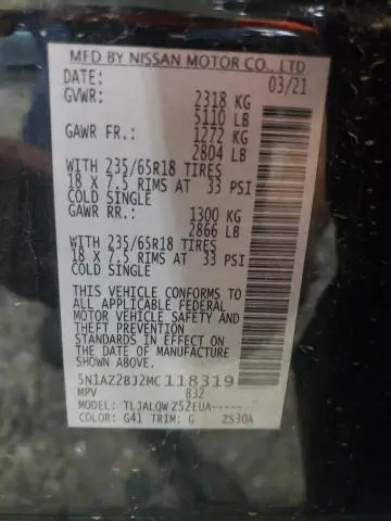 2021 NISSAN MURANO SV