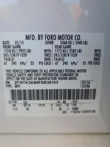 2015 FORD EDGE TITANIUM  