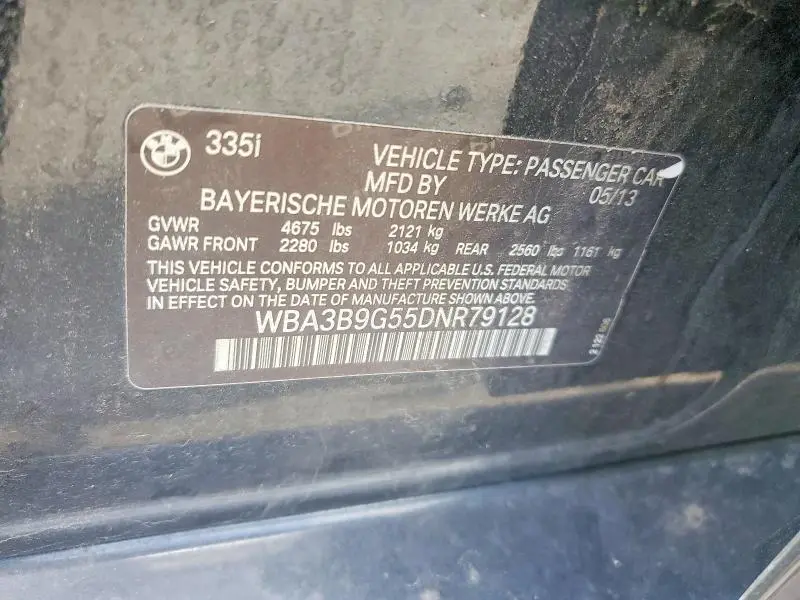 2013 BMW 335 XI  