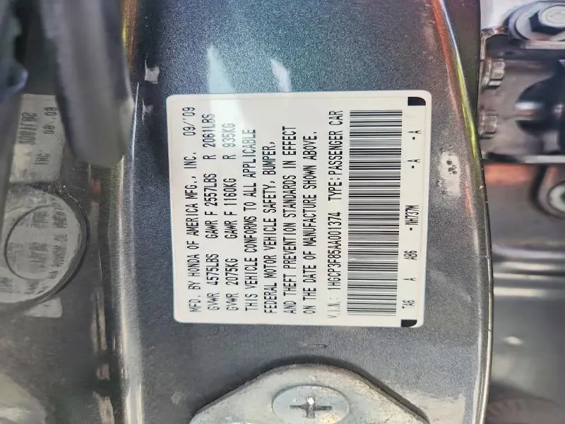 2010 HONDA ACCORD EXL  