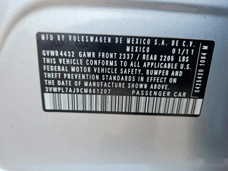 2012 VOLKSWAGEN JETTA TDI  