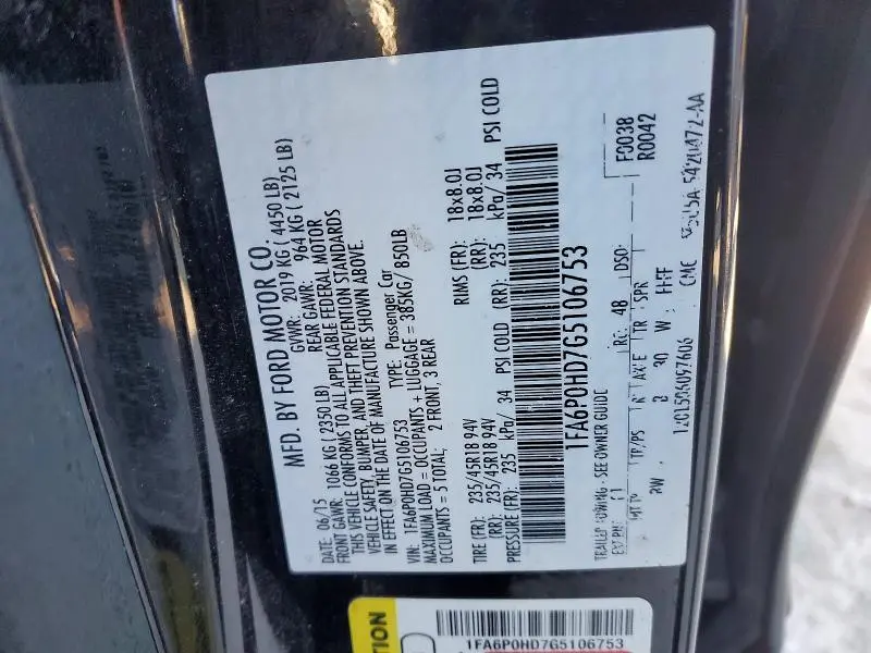 2016 FORD FUSION SE  