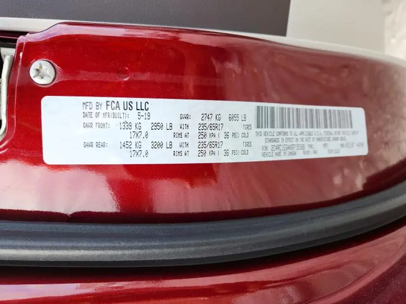 2019 CHRYSLER PACIFICA TOURING L PLUS  