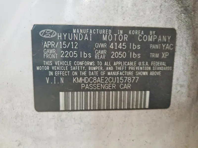 2012 HYUNDAI ELANTRA TOURING GLS  