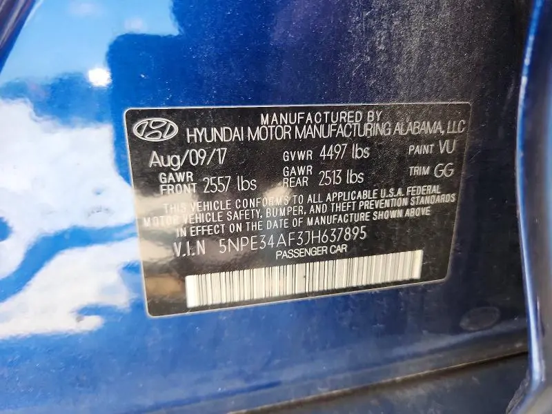 2018 HYUNDAI SONATA SEL  