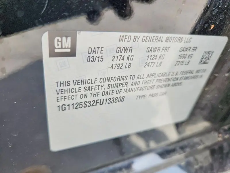 2015 CHEVROLET IMPALA LT  