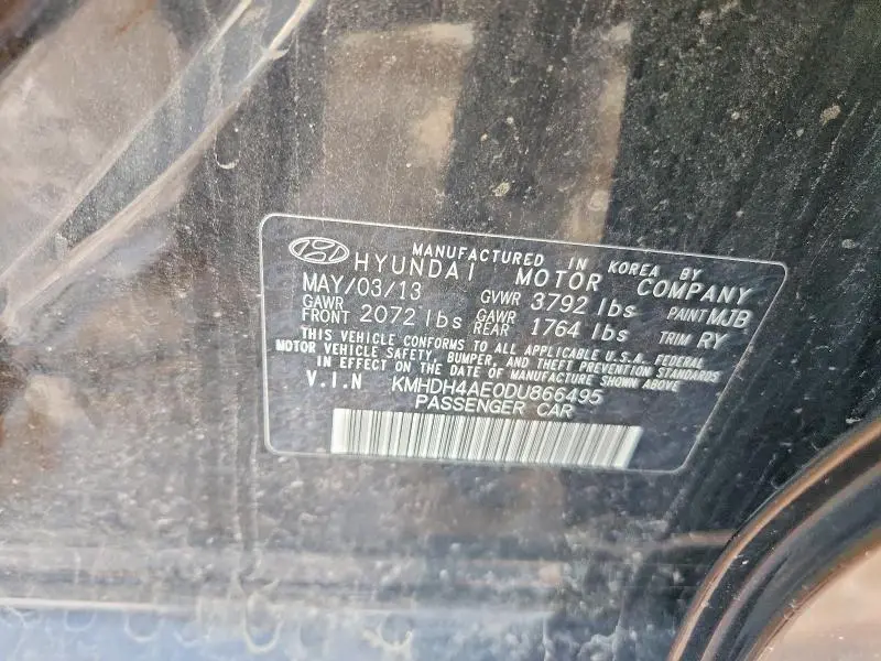 2013 HYUNDAI ELANTRA   
