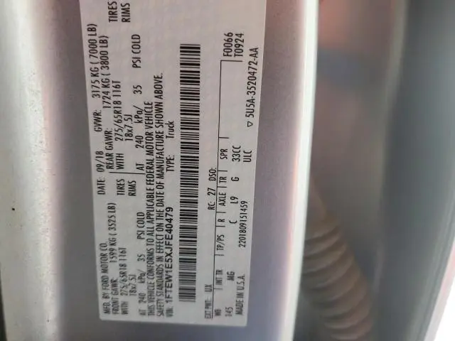 2018 FORD F150 SUPERCREW  