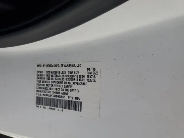 2019 HONDA ODYSSEY EXL  