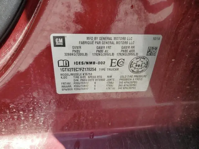 2015 GMC SIERRA K1500  