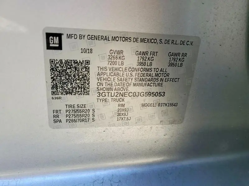2018 GMC SIERRA K1500 SLT  