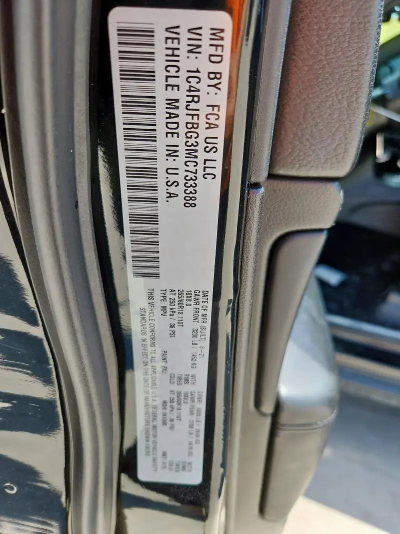 2021 JEEP GRAND CHEROKEE LIMITED  