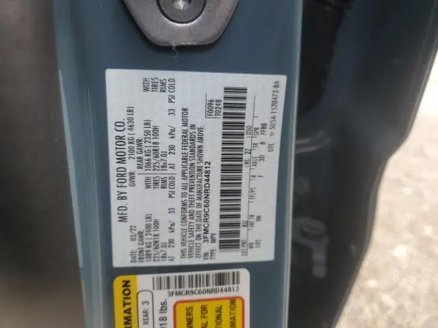 2022 FORD BRONCO SPORT OUTER BANKS  