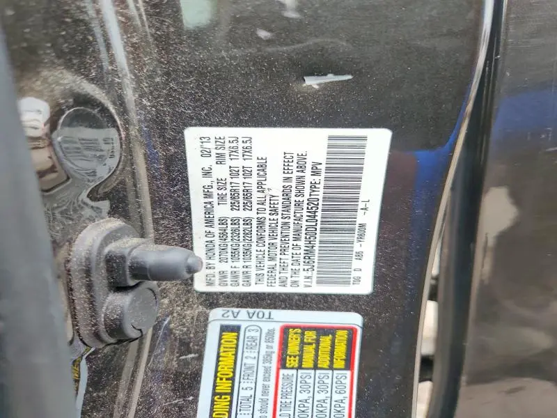 2013 HONDA CR-V EX  