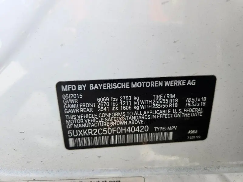 2015 BMW X5 SDRIVE35I  