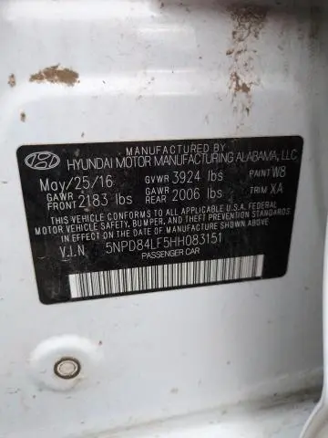 2017 HYUNDAI ELANTRA SE  