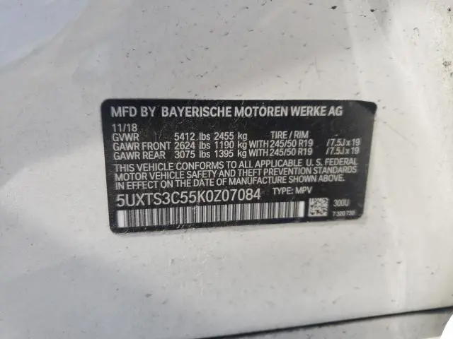 2019 BMW X3 XDRIVEM40I  
