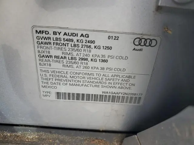 2022 AUDI Q5 PREMIUM 45