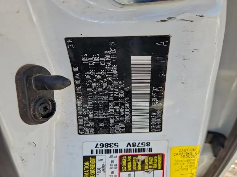 2014 TOYOTA SIENNA XLE  