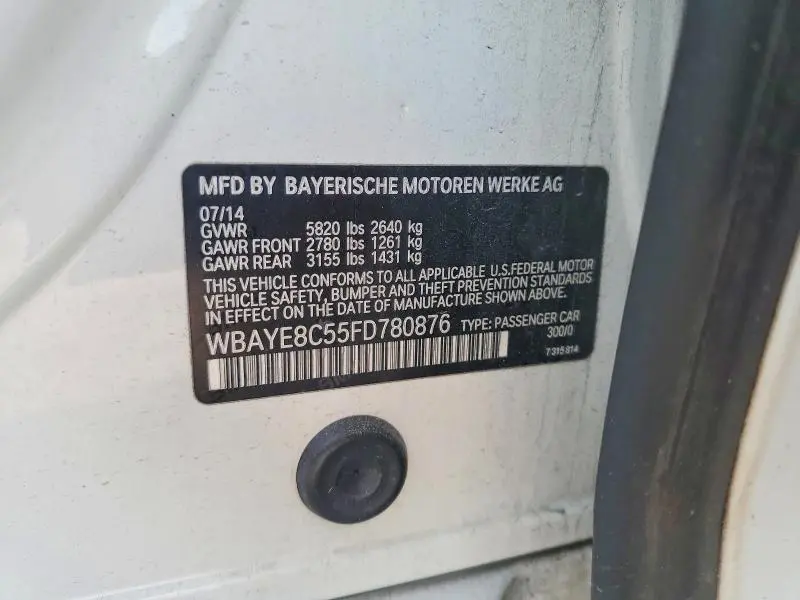 2015 BMW 750 LI  