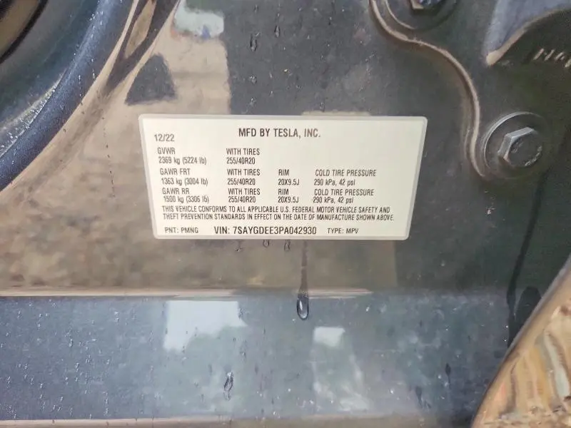 2023 TESLA MODEL Y   