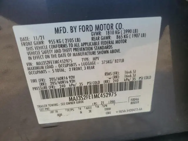 2021 FORD ECOSPORT S  