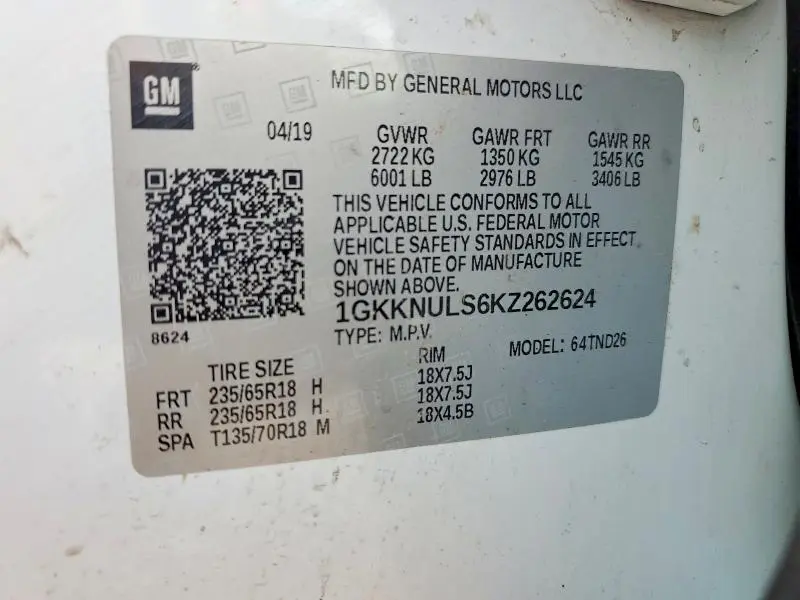 2019 GMC ACADIA SLT-1  