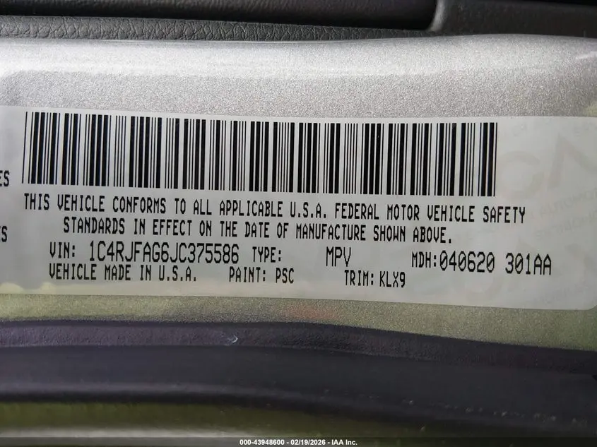 2018 JEEP GRAND CHEROKEE ALTITUDE 4X4