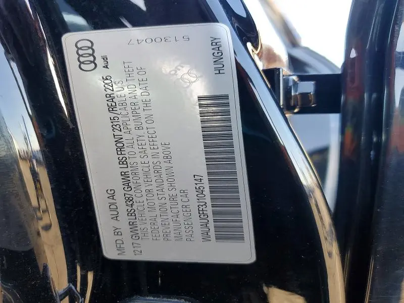 2018 AUDI A3 PREMIUM  