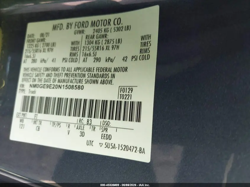 2022 FORD TRANSIT CONNECT XL PASSENGER