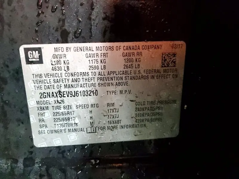 2018 CHEVROLET EQUINOX LT  