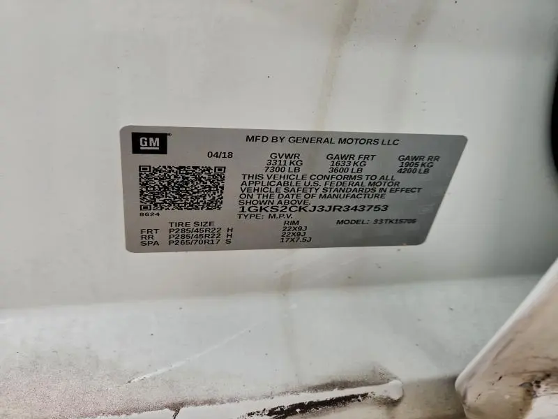 2018 GMC YUKON DENALI  