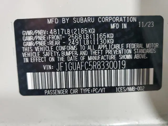 2024 SUBARU IMPREZA SPORT  