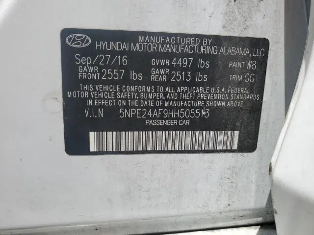 2017 HYUNDAI SONATA SE  