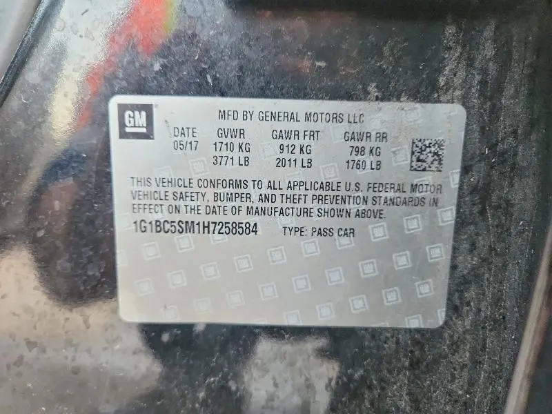 2017 CHEVROLET CRUZE LS  