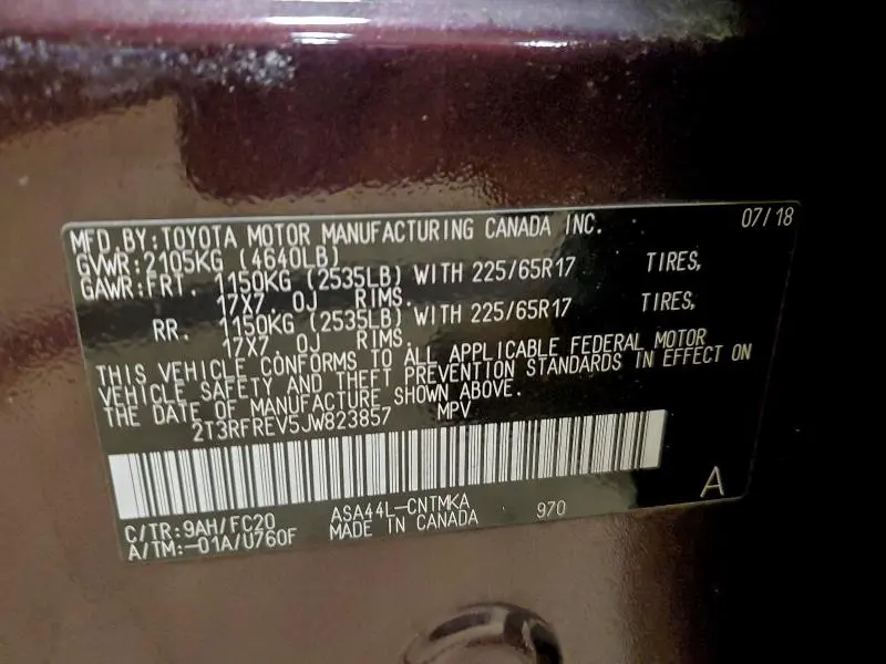 2018 TOYOTA RAV4 ADVENTURE  