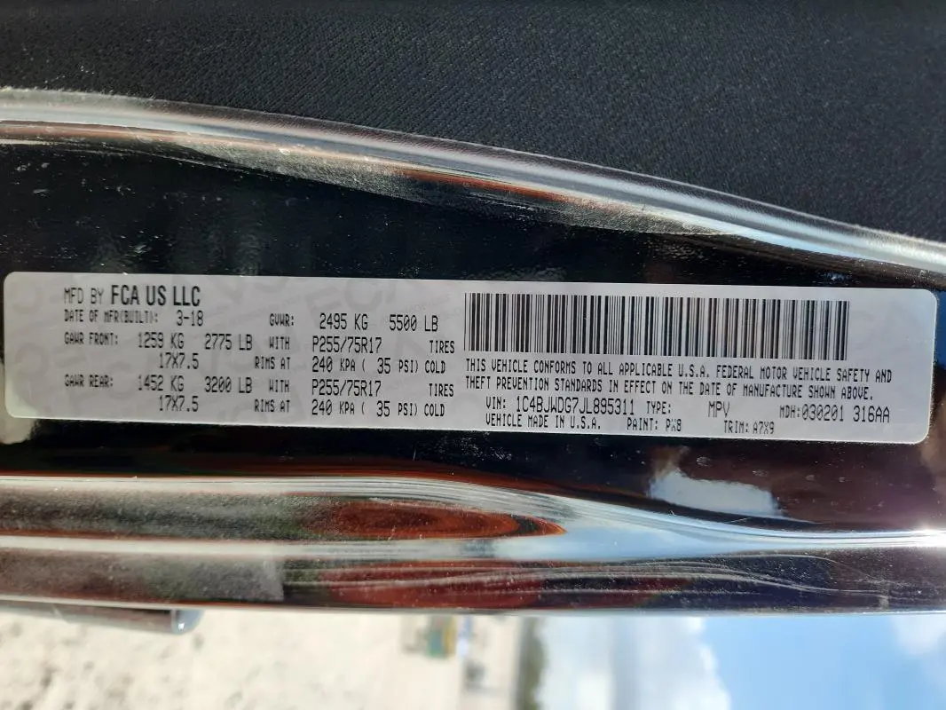 2018 JEEP WRANGLER UNLIMITED SPORT  