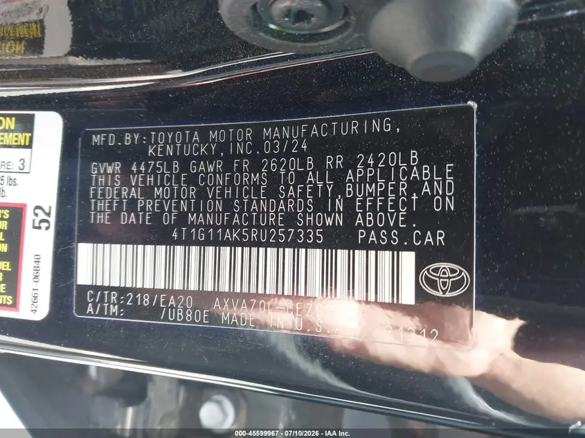 2024 TOYOTA CAMRY SE