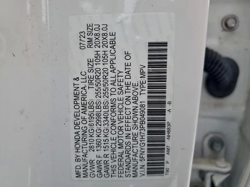 2023 HONDA PILOT TOURING  