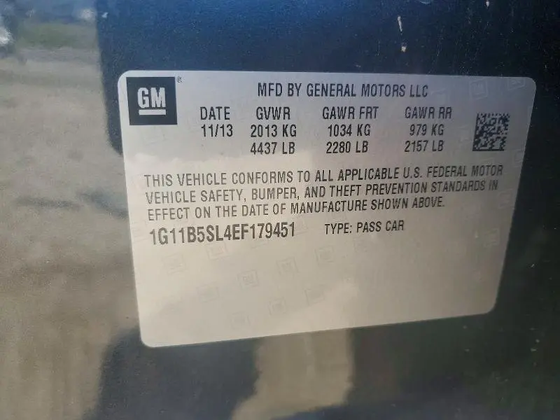 2014 CHEVROLET MALIBU LS  