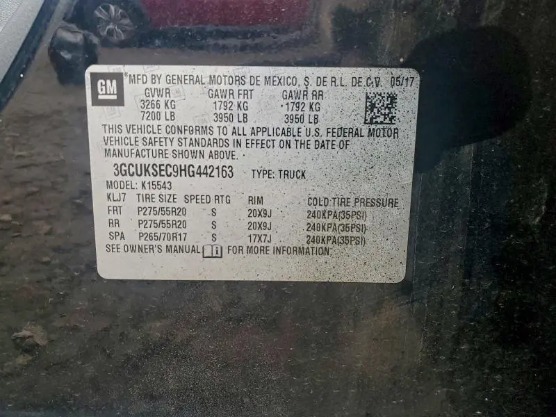 2017 CHEVROLET SILVERADO K1500 LTZ  